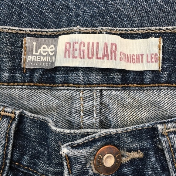 Lee Premium Select Straight Leg Dark Blue Denim Jeans - Picture 7 of 16